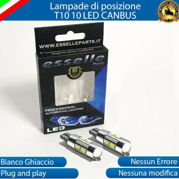 Coppia Lampade T10 W5W LED canbus con lente frontale per luci di posizione per Citroen C3 I