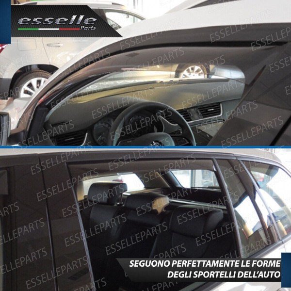 Deflettori Aria ANTERIORI + POSTERIORI Anti Turbo Anti Vento VOLVO XC60 Specifici