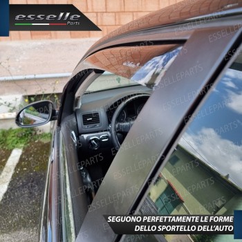 Deflettori Aria Anti Turbo Anti Vento Nero Fumè per Opel Corsa E 3 PORTE Deflettori Aria Anti Turbo Anti Vento Nero Fumè per Opel Corsa E 3 PORTE