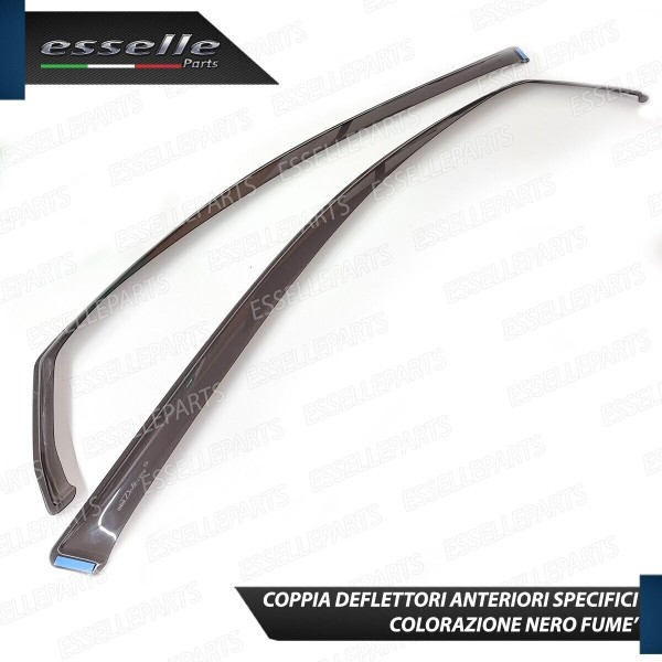 Deflettori Aria Anti Turbo Anti Vento Nero Fumè per Opel Corsa E 5 PORTE