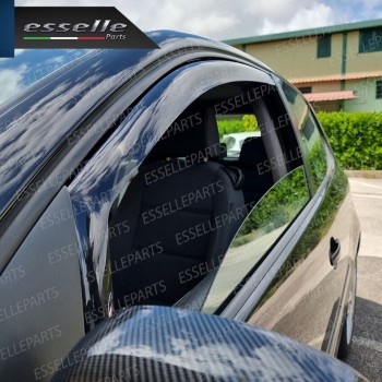 Deflettori Aria Anti Turbo Anti Vento Nero Fumè per Renault Megane 3 5 PORTE