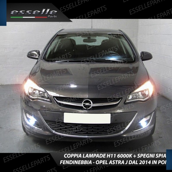 Luci Fendinebbia H11 LED 900 LUMEN 6000K bianco OPEL ASTRA J dal 2012 in poi