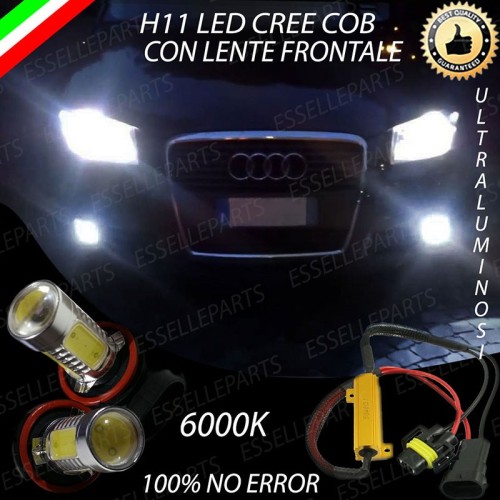 Luci Fendinebbia H11 LED 900 Lumen 6000K bianco AUDI A3 8P Restyling dal 2009 in poi