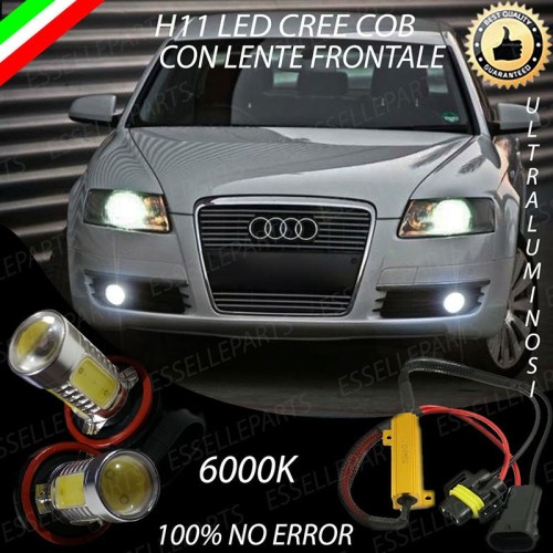 Luci Fendinebbia H11 LED 900 Lumen 6000K bianco AUDI A6 C6 dal 2009 in poi