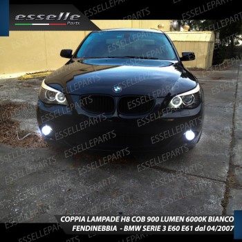Coppia Lampade Fendinebbia H8 LED 900 LM BMW SERIE 5 E60 E61 - Dal 04-2007 senza allestimento M