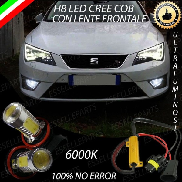 Luci Fendinebbia H8 LED 900 Lumen 6000K bianco SEAT LEON 5F