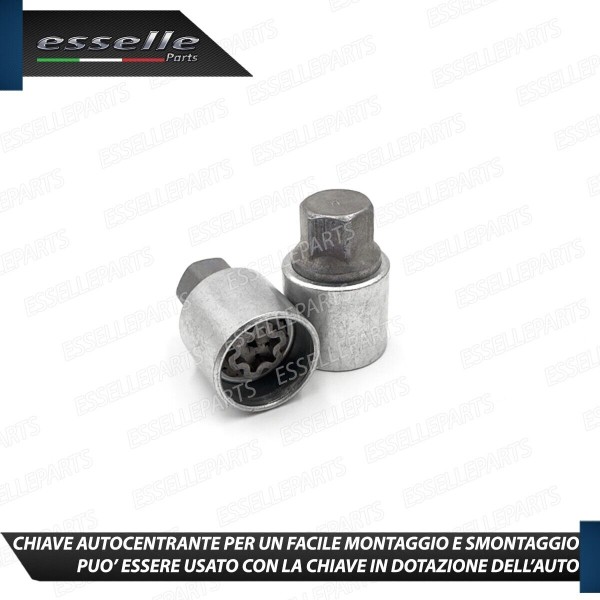 Kit 4 Bulloni In Acciaio Antifurto Cerchi In Lega Per Audi E-Tron GT Tre Volumi