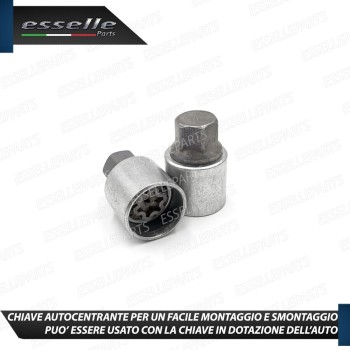 Kit 4 Bulloni In Acciaio Antifurto Cerchi In Lega Per Audi E-Tron GT Tre Volumi