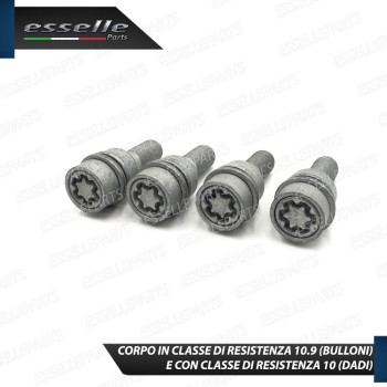 Kit 4 Bulloni In Acciaio Antifurto Cerchi In Lega Per Audi Q5