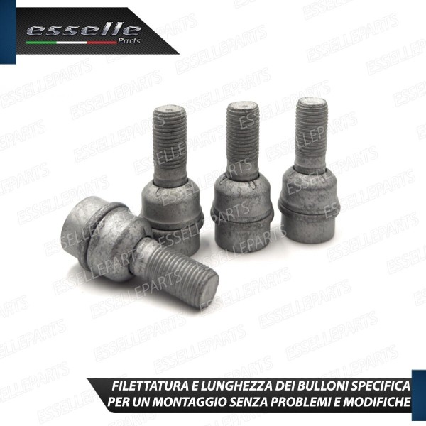 Kit 4 Bulloni In Acciaio Antifurto Cerchi In Lega Per Audi Q7 II