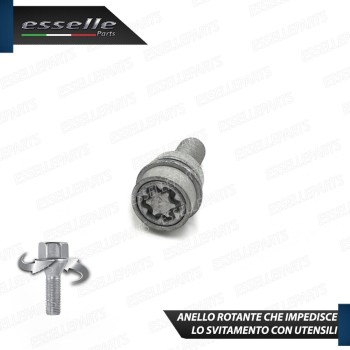 Kit 4 Bulloni In Acciaio Antifurto Cerchi In Lega Per Audi Q7 II