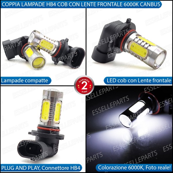 Luci Fendinebbia HB4 LED COB 900 LUMEN Mitsubishi Pajero III