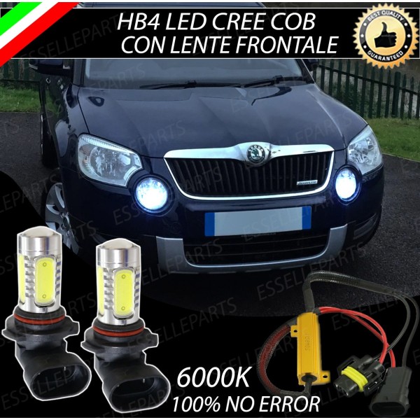 Luci Fendinebbia HB4 LED 900 Lumen 6000K bianco SKODA YETI