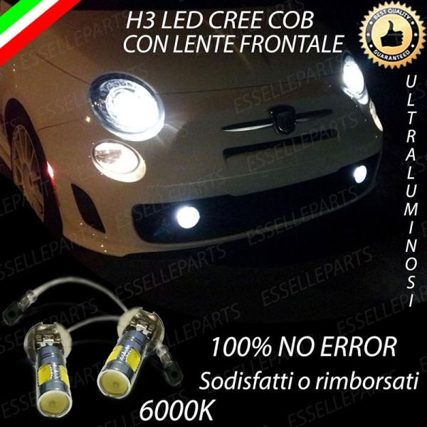 Coppia lampade H3 Fendinebbia 900 Lumen 6000K bianco Fiat 500