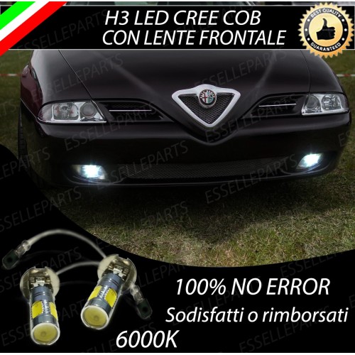 Luci Fendinebbia H3 LED COB 900 Lumen 6000K bianco Alfa Romeo 166