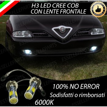 Luci Fendinebbia H3 LED COB 900 Lumen 6000K bianco Alfa Romeo 166