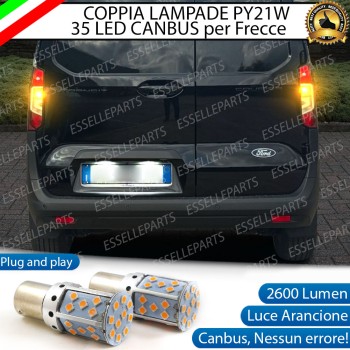 Coppia Frecce Posteriori Py21W 35 LED Canbus per Ford Tourneo Courier 2