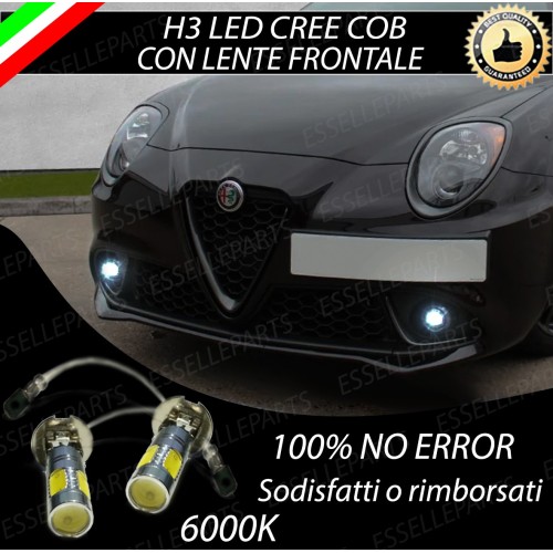 Luci Fendinebbia H3 LED COB 900 LUMEN 6000K bianco ALFA ROMEO MITO Restyling