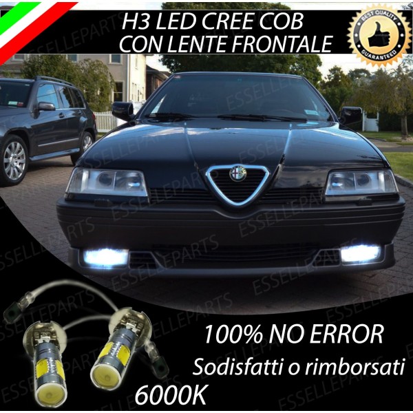 Luci Fendinebbia H3 LED COB 900 Lumen 6000K bianco ALFA ROMEO 164