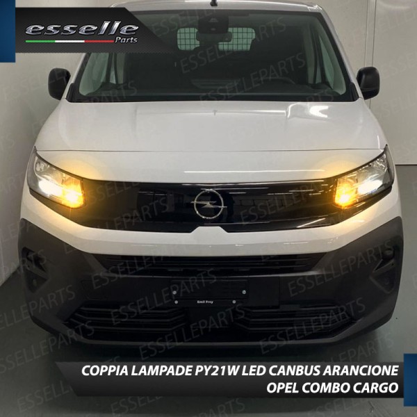 Coppia Lampade PY21W BAU15S 24 LED CANBUS 3.0 PER FRECCE DIREZIONALI PER OPEL COMBO CARGO
