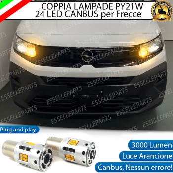 Coppia Lampade PY21W BAU15S 24 LED CANBUS 3.0 PER FRECCE DIREZIONALI PER OPEL COMBO CARGO Coppia Lampade PY21W BAU15S 24 LED CANBUS 3.0 PER FRECCE DIREZIONALI PER OPEL COMBO CARGO