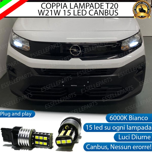 Luci diurne 15 LED T20 per OPEL COMBO CARGO