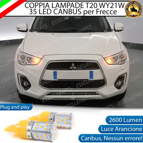 Coppia Lampade T20 WY21W 35 LED CANBUS PER FRECCE DIREZIONALI Anteriori PER Mitsubishi ASX