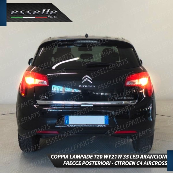 Coppia Lampade T20 WY21W 35 LED CANBUS PER FRECCE DIREZIONALI POSTERIORI PER Citroen C4 Aircross