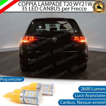 Coppia Lampade T20 WY21W 35 LED CANBUS PER FRECCE DIREZIONALI POSTERIORI PER Volkswagen Golf 7 Coppia Lampade T20 WY21W 35 LED CANBUS PER FRECCE DIREZIONALI POSTERIORI PER Volkswagen Golf 7