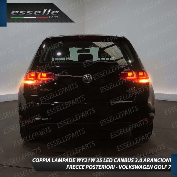 Coppia Lampade T20 WY21W 35 LED CANBUS PER FRECCE DIREZIONALI POSTERIORI PER Volkswagen Golf 7