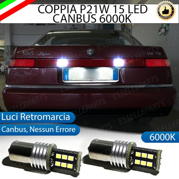 Coppia Lampade 15 LED Retromarcia Canbus 6000K Alfa Romeo 164 Dal 1992