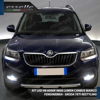 Kit Full LED H8 9800 Lumen 6000K bianco Fendinebbia per SKODA YETI RESTYLING