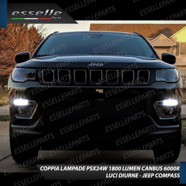 Luci Posizione Led Canbus JEEP COMPASS II Luce Bianca No Error