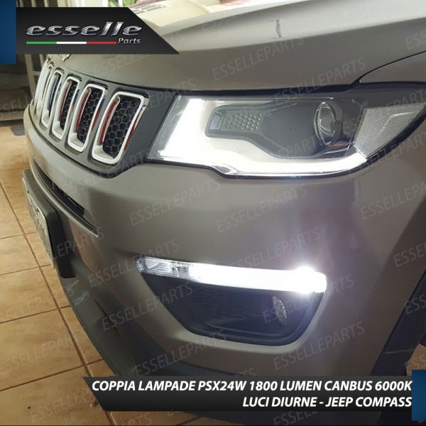 Luci Posizione Led Canbus JEEP COMPASS II Luce Bianca No Error