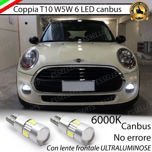 Coppia Lampade T10 W5W LED canbus con lente frontale per luci di posizione per Mini Cooper F55 F56 F57