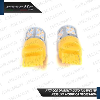 Coppia Lampade T20 WY21W 35 LED CANBUS PER FRECCE DIREZIONALI Anteriori PER OPEL MOKKA Coppia Lampade T20 WY21W 35 LED CANBUS PER FRECCE DIREZIONALI Anteriori PER OPEL MOKKA