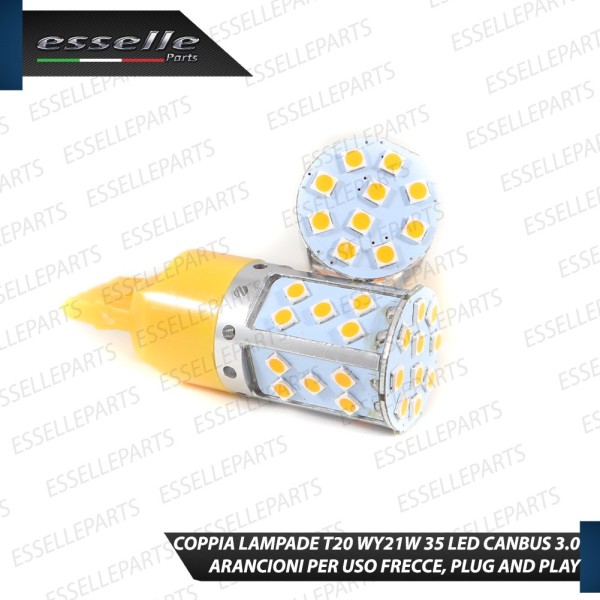 Coppia Lampade T20 WY21W 35 LED CANBUS PER FRECCE DIREZIONALI Anteriori PER OPEL MOKKA