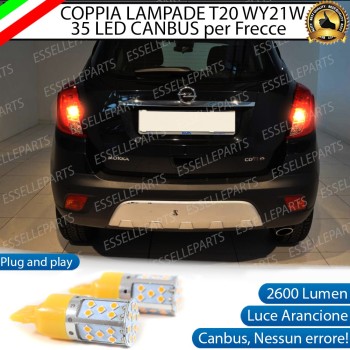 Coppia Lampade T20 WY21W 35 LED CANBUS PER FRECCE DIREZIONALI POSTERIORI PER OPEL MOKKA Coppia Lampade T20 WY21W 35 LED CANBUS PER FRECCE DIREZIONALI POSTERIORI PER OPEL MOKKA