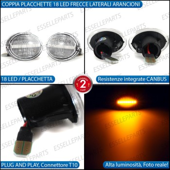 PLACCHETTE LATERALI A 18 LED PER FRECCE SPECIFICHE PER FIAT 500