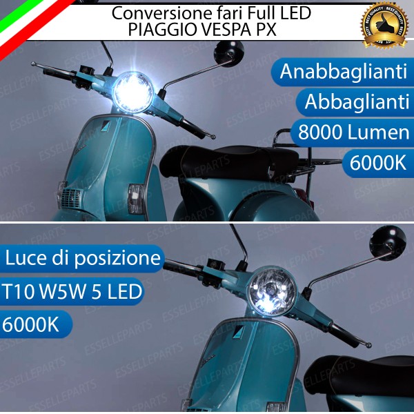 Conversione Fari Full LED ULTRA VESPA PX 125 2015-2016 Touring