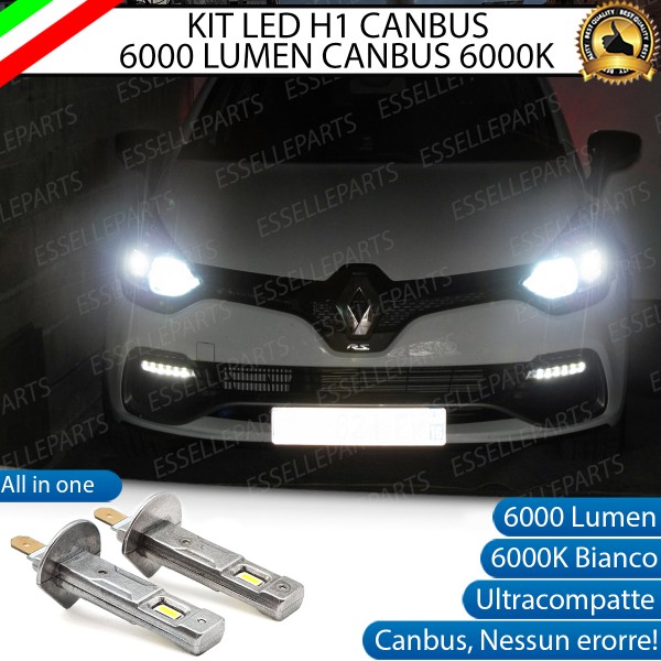 Kit Full LED H1 Abbaglianti 6000 Lumen 6000K bianco RENAULT CLIO 4