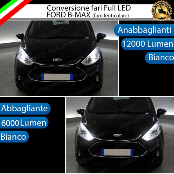 Conversione Fari Full LED 6000K bianco FORD B-MAX con Fari Lenticolari