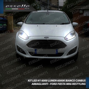 Kit Full LED Abbaglianti H1 6000 LUMEN 6000K FORD FIESTA MK6 Restyling