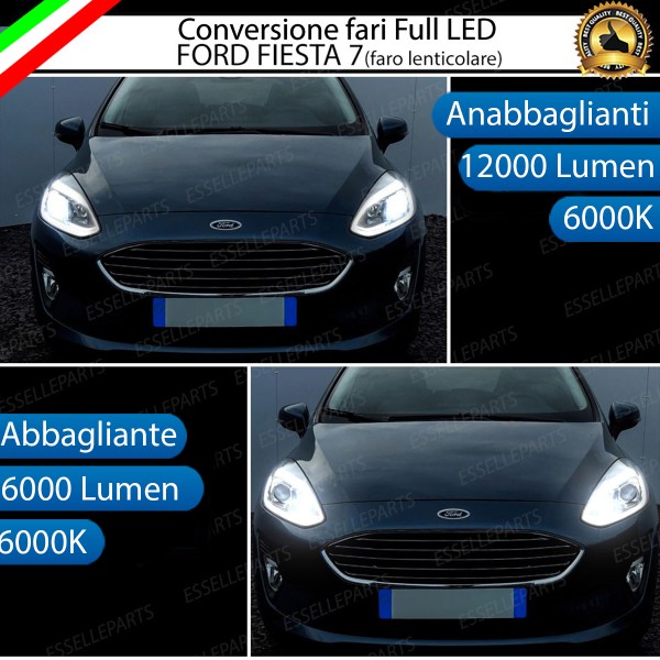 Conversione Fari Full LED 6000K bianco FORD FIESTA MK7 con Fari Lenticolari