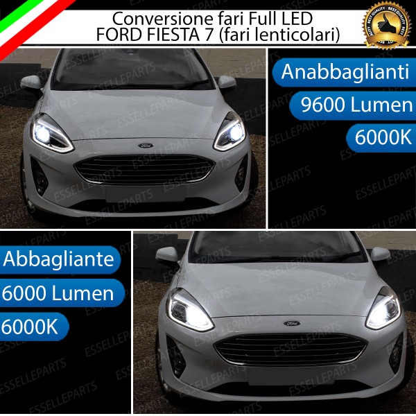 Conversione Fari Full LED 6000K bianco FORD FIESTA MK7 con Fari Lenticolari