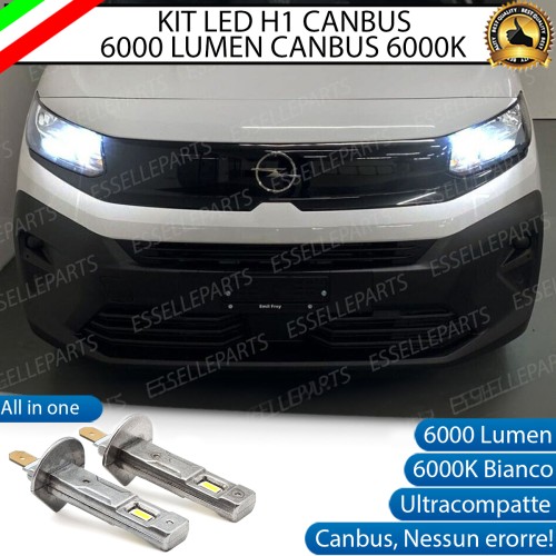 Kit Full LED coppia H1 - ULTRA COMPATTA - 6000 LUMEN abbaglianti OPEL COMBO CARGO