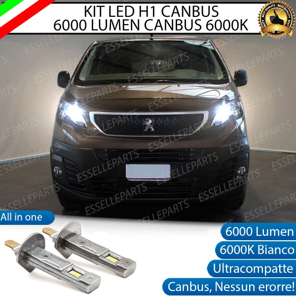 Kit Full LED coppia H1 - ULTRA COMPATTA - 6000 LUMEN abbaglianti Peugeot Expert III