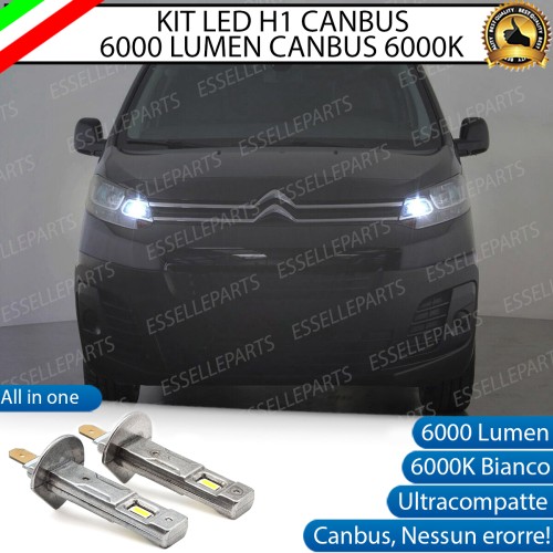 Kit Full LED coppia H1 - ULTRA COMPATTA - 6000 LUMEN abbaglianti Citroen Jumpy