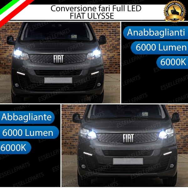 Conversione fari full LED Anabbaglianti Abbaglianti Fiat Ulysse III