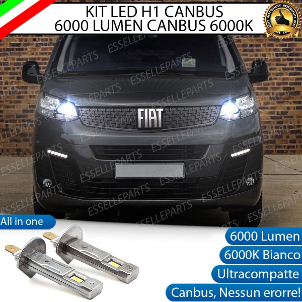 Kit Full LED coppia H1 - ULTRA COMPATTA - 6000 LUMEN abbaglianti Fiat Ulysse III